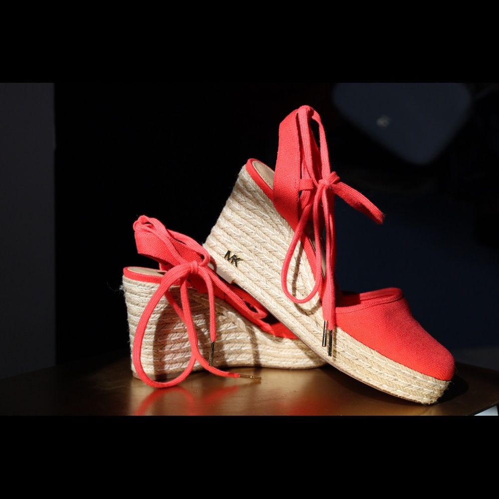 Michael Kors Coral Wedges!
